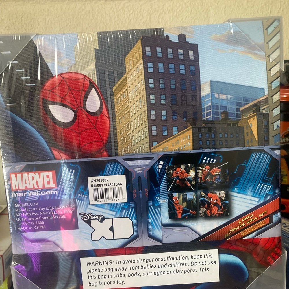 Spider-Man canvas wall picture four pack
